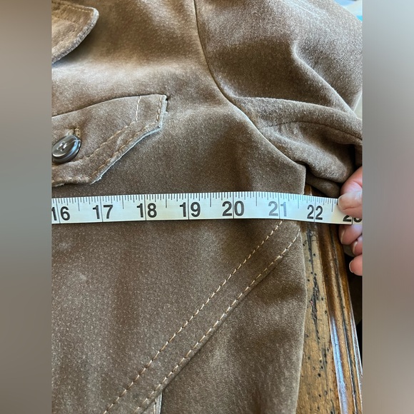 Men’s vintage suede leather coat - size 40 - Picture 8 of 15